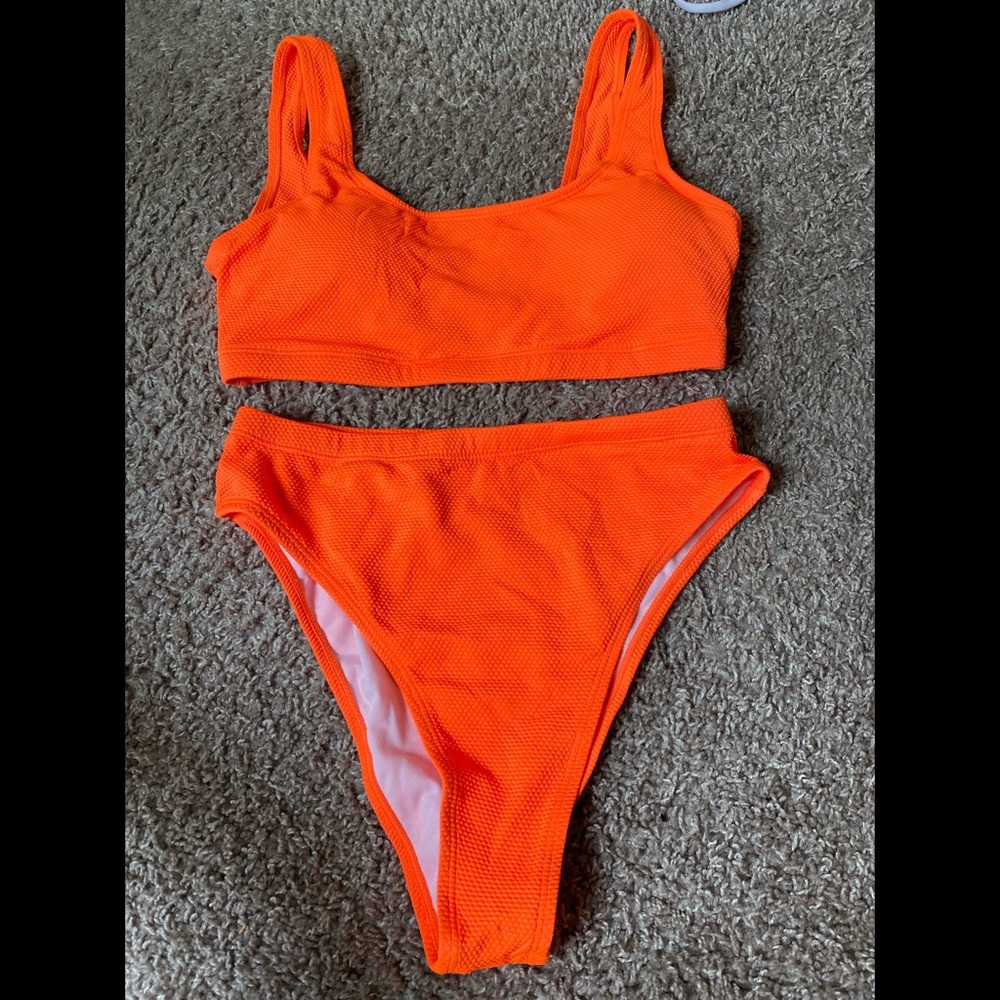 Orange high waisted bikini